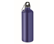 Bouteille en acier inoxydable recyclé avec mousqueton 1 L couleur bleu