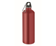 Bouteille en acier inoxydable recyclé avec mousqueton 1 L couleur rouge