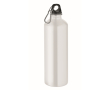 Bouteille en acier inoxydable recyclé avec mousqueton 1 L couleur blanc