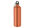 Bouteille en acier inoxydable recyclé avec mousqueton 1 L couleur orange