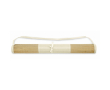 Tapis de plage en paille naturelle enroulable avec sangle couleur beige