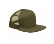 Casquette en coton à 7 panneaux avec visière plate et maille couleur vert militaire