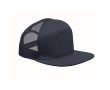 Casquette en coton à 7 panneaux avec visière plate et maille couleur bleu marine