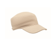 Casquette militaire en coton brossé avec velcro 260 g/m² couleur beige
