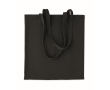 Sac shopping en velours côtelé polyester avec longues anses 220 g/m² couleur noir