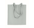 Sac shopping en velours côtelé polyester avec longues anses 220 g/m² couleur bleu ciel