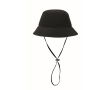 Chapeau bob pliable en nylon imperméable UPF50+ couleur noir