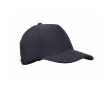 Casquette en velours côtelé 5 panneaux avec fermeture réglable 220 g/m² couleur bleu