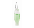 Flacon rechargeable d’aloe vera avec mousqueton en aluminium 50 ml couleur vert transparent