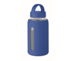 Gourde en verre borosilicaté avec housse en silicone 600ml couleur bleu roi