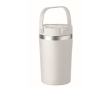 Gobelet avec anse en acier inoxydable recyclé à double paroi 350 ml couleur blanc
