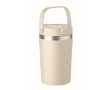 Gobelet avec anse en acier inoxydable recyclé à double paroi 350 ml couleur beige