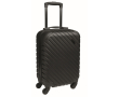 Trolley en plastique rigide avec compartiment principal et 4 roues couleur noir