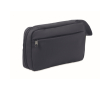 Trousse de toilette compacte en RPET 600D avec fermeture éclair couleur bleu marine