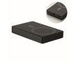 Batterie externe en aluminium recyclé avec indicateur 10 000 mAh couleur noir