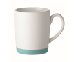 Tasse en céramique blanche mate avec base en silicone colorée 300ml couleur turquoise