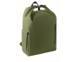 Sac à dos roll-top en RPET pour PC avec poche latérale élastique 15'' couleur vert militaire
