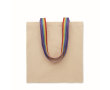 Sac tote bag en coton avec anses arc-en-ciel 180 g/m² couleur multicolore