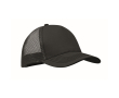 Casquette trucker 5 panneaux en coton et maille 250 g/m² couleur noir