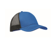 Casquette trucker 5 panneaux en coton et maille 250 g/m² couleur bleu roi