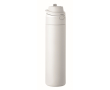 Gourde en acier inoxydable recyclé avec paille 2 en 1 650 ml couleur blanc