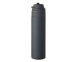 Gourde en acier inoxydable recyclé avec paille 2 en 1 650 ml couleur bleu marine