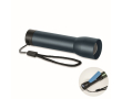 Lampe torche rechargeable en aluminium avec zoom et modes d'éclairage couleur bleu marine