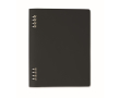 Cahier rechargeable A5 avec couverture en PU recyclé et pages lignées couleur noir