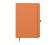 Carnet A5 à couverture rigide en similicuir recyclé, pages lignées couleur orange