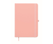 Carnet A5 à couverture rigide en similicuir recyclé, pages lignées couleur rose