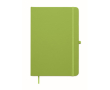 Carnet A5 à couverture rigide en similicuir recyclé, pages lignées couleur vert lime