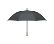 Parapluie automatique en pongé résistant avec manche droit Ø137 couleur gris foncé