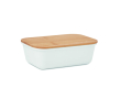 Lunch box de couleur en PP avec couvercle en bambou 1L Mix Bamboo couleur blanc