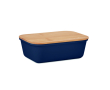 Lunch box de couleur en PP avec couvercle en bambou 1L Mix Bamboo couleur bleu marine