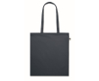 Tote bag publicitaire bio coloré à poignées longues 180 g/m2 EcoCotton couleur bleu marine
