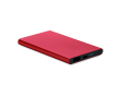 Batterie externe personnalisée de 4.000 mAh Powercard Alu Black couleur bordeaux