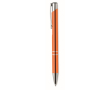 Stylos métalliques gravés populaires pour cadeaux en encre bleue couleur orange