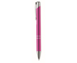 Stylos métalliques gravés populaires pour cadeaux en encre bleue couleur fuchsia