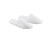 Chaussons avec logo pour hôtel en polyester Roomie couleur blanc