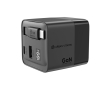 Chargeur rapide GaN écologique avec câble rétractable de 80 cm 65W couleur noir