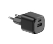 Chargeur double en plastique recyclé avec prise européenne 20W couleur noir