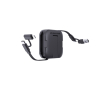 Support téléphone avec câble rétractable 1m et charge rapide 100W couleur noir