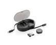 Set écologique de câbles de charge rétractables, multi-ports 60 W couleur noir
