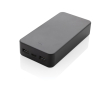 Batterie externe écologique de 20 000 mAh avec 3 ports de charge couleur noir