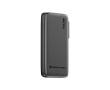 Batterie externe 10 000 mAh, câble rétractable et indicateur de charge couleur noir