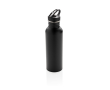 Gourde personnalisée en acier avec embout 710 ml Adventure couleur noir