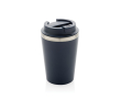 Mug thermique à double paroi écologique couvercle anti-goutte 350ml couleur bleu