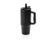 Gobelet en acier recyclé avec bec rabattable et bouchon à vis 900 ml couleur noir