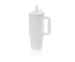 Gobelet en acier recyclé avec bec rabattable et bouchon à vis 900 ml couleur blanc