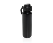 Gourde de sport en acier recyclé avec bouchon antifuite 600 ml couleur noir